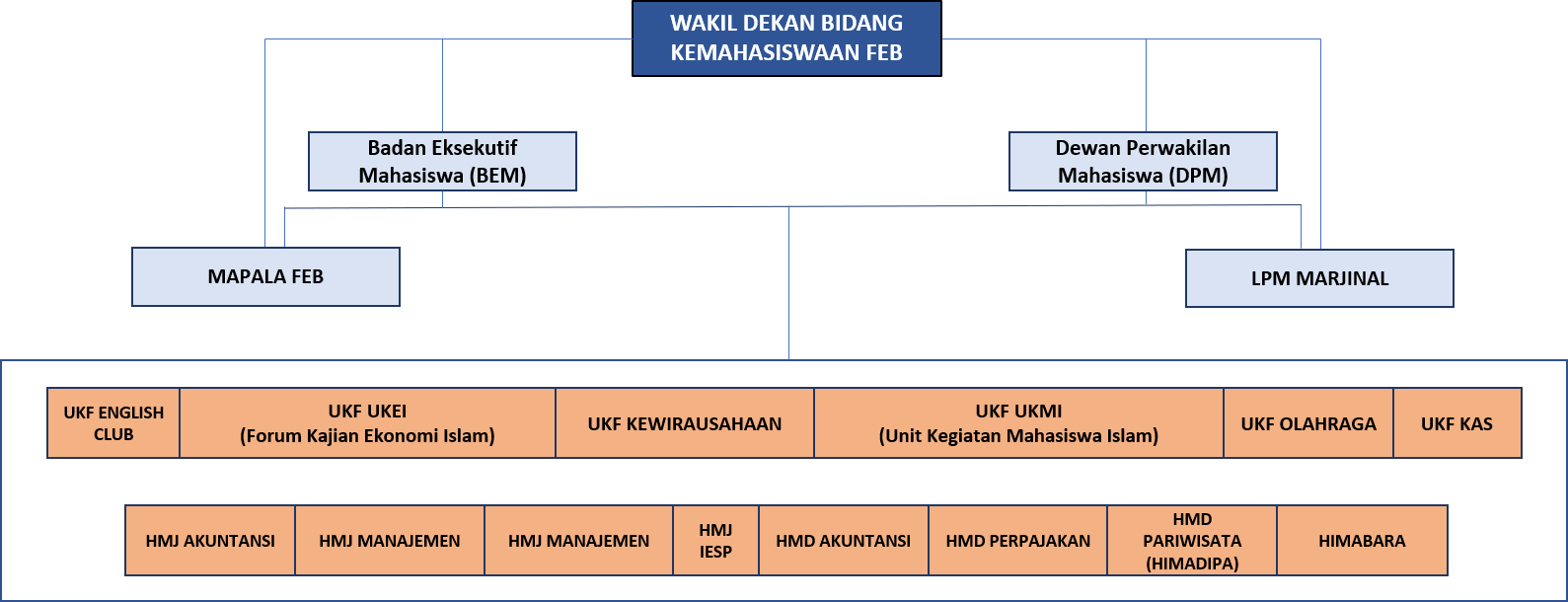 Struktur organisasi kemahasiswaan FEB
