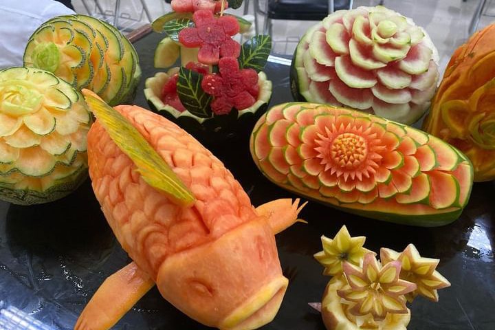 4th semester students of Hotel and Restaurant have done the fruit carving practice